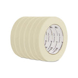 Removable General-purpose Masking Tape, 3" Core, 18 Mm X 54.8 M, Beige, 6-pack