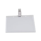 Deluxe Clear Badge Holder W-garment-safe Clips, 2.25 X 3.5, White Insert, 50-box