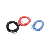 Wrist Coil Plus Key Ring, Plastic, Assorted Colors, 6-pack