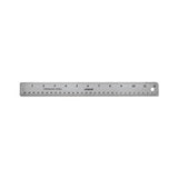 Stainless Steel Ruler W-cork Back And Hanging Hole, 12", Silver
