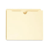 Deluxe Manila File Jackets With Reinforced Tabs, Straight Tab, Letter Size, Manila, 50-box