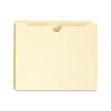 Deluxe Manila File Jackets With Reinforced Tabs, Straight Tab, Letter Size, Manila, 50-box