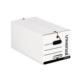 Deluxe Quick Set-up String-and-button Boxes, Letter Files, White, 12-carton