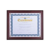 Award Plaque, 13 1-3" X 11", Mahogany