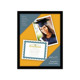 Metal Photo Frame, Aluminum, 8.5 X 11, Black