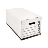 Medium-duty Easy Assembly Storage Box, Letter Files, White, 12-carton