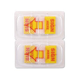 Deluxe Message Arrow Flags, "sign Here", Yellow, 500-pack