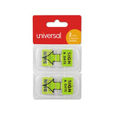 Deluxe Message Arrow Flags, "sign And Date", Green, 100-pack