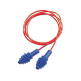 Dpas-30r Airsoft Multiple-use Earplugs, 27nrr, Red Polycord, Blue, 100-box
