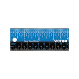 Easy Read Stainless Steel Ruler, Standard-metric, 12", Blue