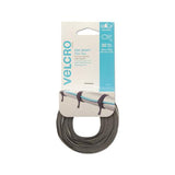 One-wrap Pre-cut Thin Ties, 0.5" X 15", Black-gray, 30-pack