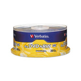 Dvd+rw Discs, 4.7gb, 4x, Spindle, 30-pack