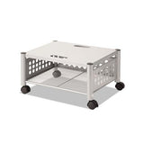 Underdesk Machine Stand, One-shelf, 21.5w X 17.88d X 11.5h, Matte Gray