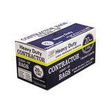 Heavy-duty Contractor Clean-up Bags, 60 Gal, 3 Mil, 32" X 50", Black, 20-carton