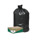 Linear Low Density Large Trash And Yard Bags, 33 Gal, 0.9 Mil, 32.5" X 40", Black, 80-carton