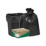 Linear Low Density Recycled Can Liners, 16 Gal, 0.85 Mil, 24" X 33", Black, 500-carton