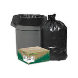 Linear Low Density Recycled Can Liners, 60 Gal, 2 Mil, 38" X 58", Black, 100-carton