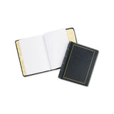 Looseleaf Minute Book, Black Leather-like Cover, 250 Unruled Pages, 8 1-2 X 11