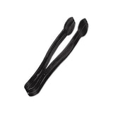 Plastic Tongs, 9 Inches, Black, 48-case