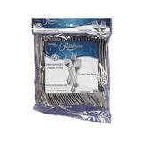 Reflections Heavyweight Plastic Utensils, Fork, Silver, 7", 40-pack, 8 Packs-carton