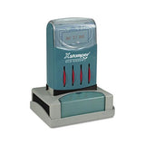 Versadater Message Dater, 2.13 X 1.31, Paid, Blue-red