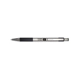 F-301 Retractable Ballpoint Pen, 0.7 Mm, Black Ink, Stainless Steel-black Barrel