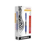 Sarasa Dry Gel X20 Retractable Gel Pen, Bold 1mm, Blue Ink, Translucent Blue Barrel, Dozen